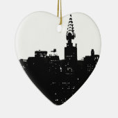 Pop Art New York Silhouette Keramik Ornament (Rechts)