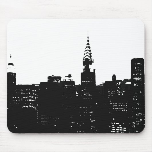 Pop Art New York Silhouette Mousepad (Vorne)