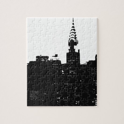 Pop Art New York Silhouette Puzzle (Vertikal)