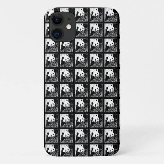 Pop Art Niedlich Riant Pandas B&W Black and White Case-Mate iPhone Hülle (Rückseite)