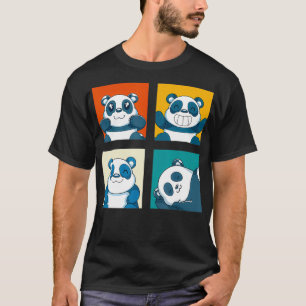 Pop Art Niedlich Wildlife Tierpark Panda Funny Pan T-Shirt