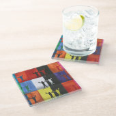 Pop art no.1 by Yeshaya Dank - Glasuntersetzer (Schrägansicht)