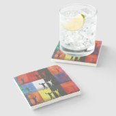 Pop art no.1 by Yeshaya Dank - Steinuntersetzer (Seitenansicht)