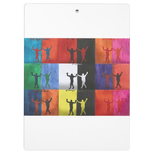 Pop art no.1 by Yeshaya Dank - unity & harmony Klemmbrett (Rückseite)