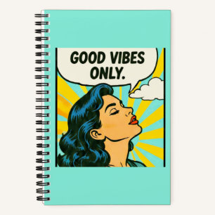 Pop Art „Nur gute Vibes“ Notizblock