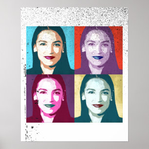 Pop Art Ocasio-Cortez Poster