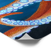 Pop Art Octopus Kunstdruckwertpapier Poster (Ecke)