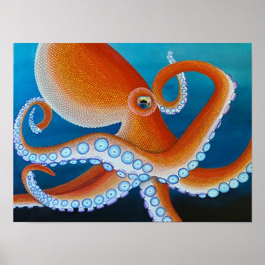 Pop Art Octopus Kunstdruckwertpapier Poster (Vorne)