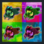 Pop Art of Toy Dog Poster<br><div class="desc">Pop Art of Toy Dog. Farbenfroher und lebendiger Stil"</div>