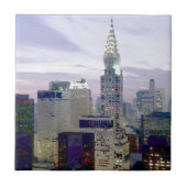 Pop Art Oil Paint Effect New York Fliese (Vorderseite)