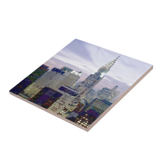 Pop Art Oil Paint Effect New York Fliese (Seite)