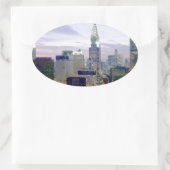 Pop Art Oil Paint Effect New York Ovaler Aufkleber (Tasche)