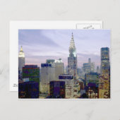 Pop Art Oil Paint Effect New York Postkarte (Vorne/Hinten)