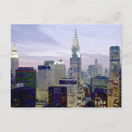 Pop Art Oil Paint Effect New York Postkarte (Vorderseite)