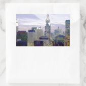 Pop Art Oil Paint Effect New York Rechteckiger Aufkleber (Tasche)