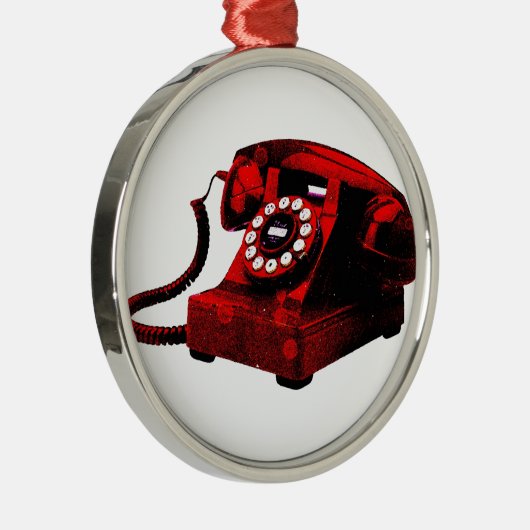 Pop Art Old Desk Telefone Box Ornament (Rechts)