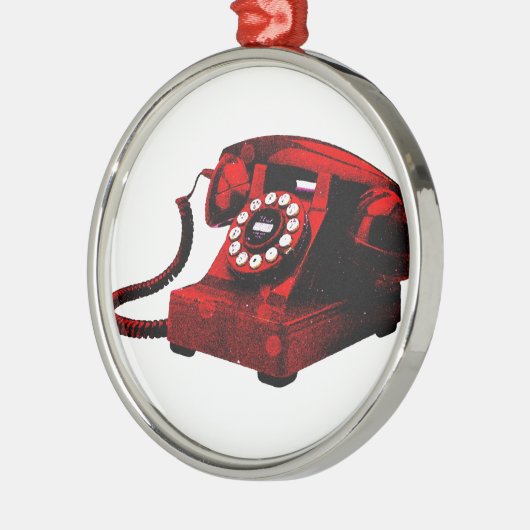 Pop Art Old Desk Telefone Box Ornament (Links)