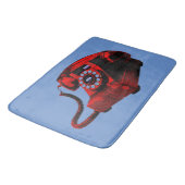 Pop Art Old Desk Telefonkasten Badematte (Schrägansicht)