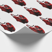 Pop Art Old Desk Telefonkasten Geschenkpapier (Ecke)