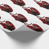 Pop Art Old Desk Telefonkasten Geschenkpapier (Ecke)