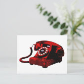 Pop Art Old Desk Telefonkasten Postkarte (Stehend Vorderseite)