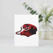 Pop Art Old Desk Telefonkasten Postkarte (Stehend Vorderseite)