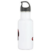 Pop Art Old Desk Telefonkasten Trinkflasche (Rückseite)