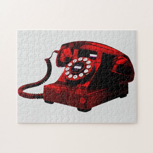 Pop Art Old Desk Telefonkasten Vintag Puzzle (Horizontal)
