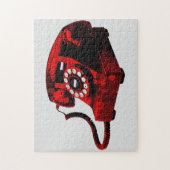 Pop Art Old Desk Telefonkasten Vintag Puzzle (Vertikal)