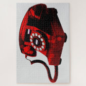 Pop Art Old Desk Telefonkasten Vintag Puzzle (Vertikal)