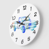 Pop Art Oldtimer Große Wanduhr (Winkel)