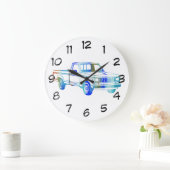 Pop Art Oldtimer Große Wanduhr (Zuhause)