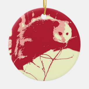 Pop Art Opossum Keramik Ornament
