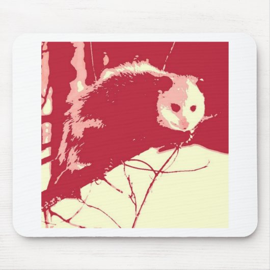 Pop Art Opossum Mousepad (Vorne)