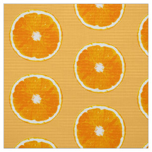 Pop Art Orange Scheiben - Pastellorange Stoff