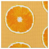 Pop Art Orange Scheiben - Pastellorange Stoff (Nahaufnahme)