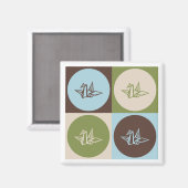 Pop Art Origami Magnet (Vorderseite/Rückseite)