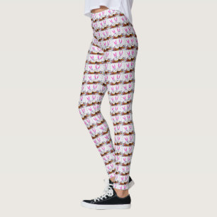 Pop Art Osterfest Bunny Cupcakes Leggings