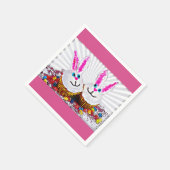 Pop Art Osterfest Bunny Cupcakes Serviette (Ecke)
