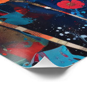 Pop Art Owl Decoupage Poster (Ecke)