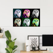 Pop Art Owl Poster (Heimbüro)
