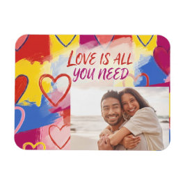 Pop Art Painterly Valentine's Day Postcard Magnet