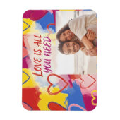 Pop Art Painterly Valentine's Day Postcard Magnet (Vertikal)