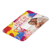 Pop Art Painterly Valentine's Day Postcard Magnet (Linke Seite)