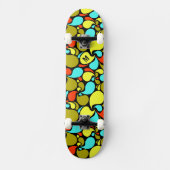 Pop Art Paisley Monogram Skateboard (Vorderseite)