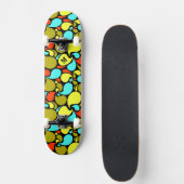 Pop Art Paisley Monogram Skateboard (Vorne)