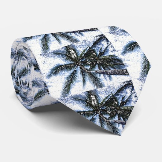 Pop Art Palm Tree Krawatte (Gerollt)