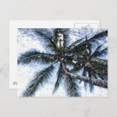 Pop Art Palm Tree Postkarte (Vorne/Hinten)