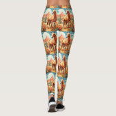 Pop Art Palomino Wüstenpferd Leggings (Rückseite)