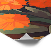 Pop Art Palomino Wüstenpferd Poster (Ecke)